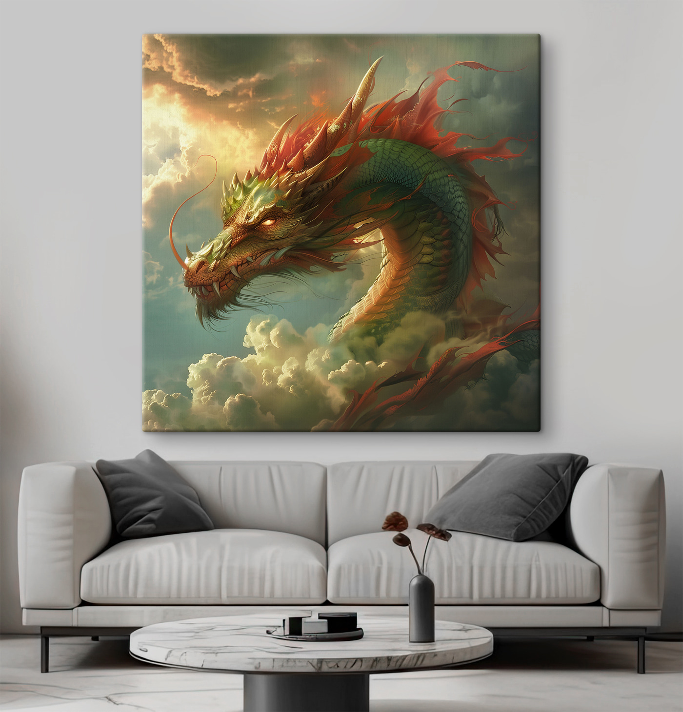 Dragon in the clouds