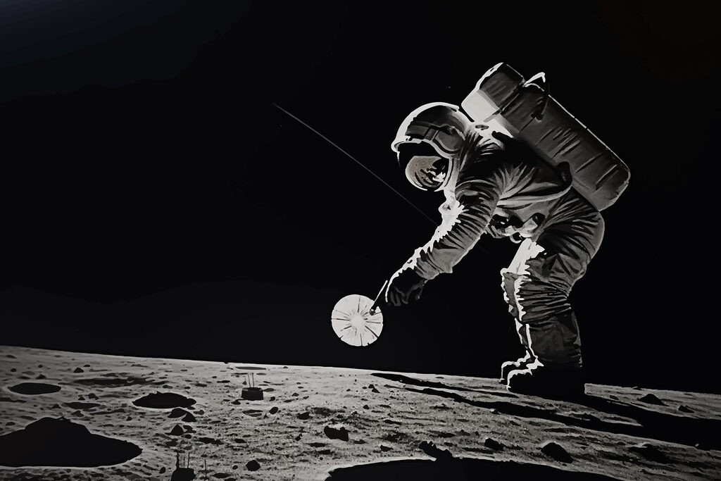 Astronaut on the moon