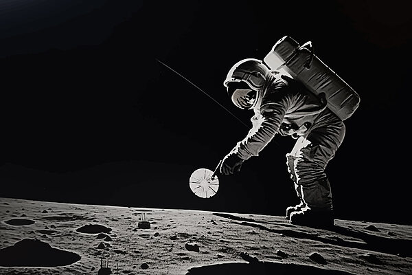 Astronaut on the moon