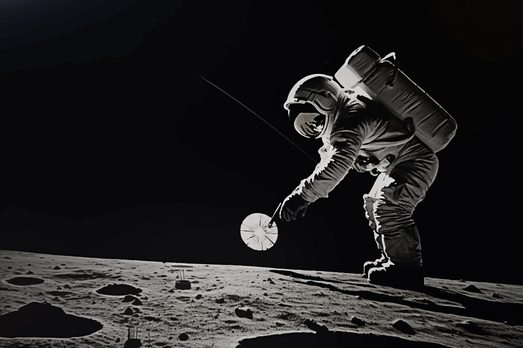 Astronaut on the moon
