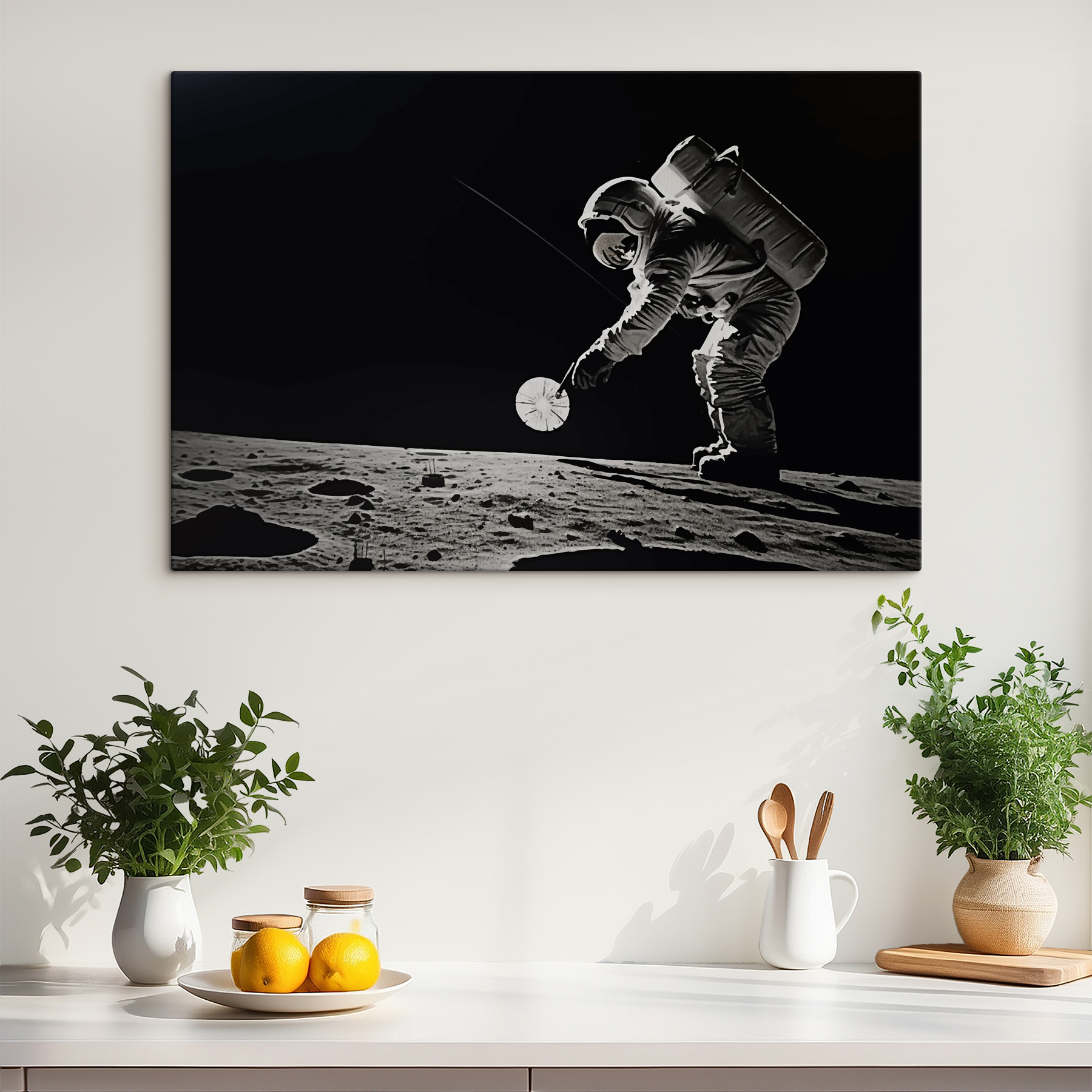 Astronaut on the moon