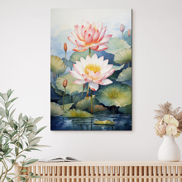Quadri Quadri Dipinto raffigurante un fiore e delle foglie (COD: s40888)