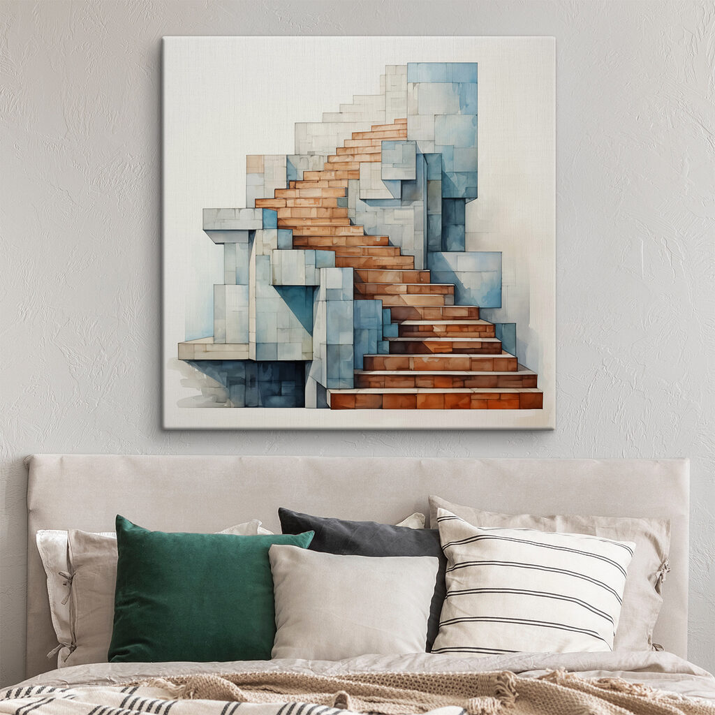 Watercolor of a staircase Watercolor of a staircase
