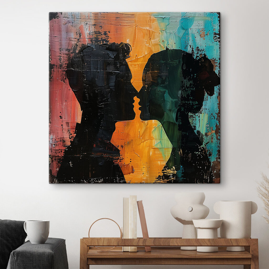 Man and woman kissing Man and woman kissing