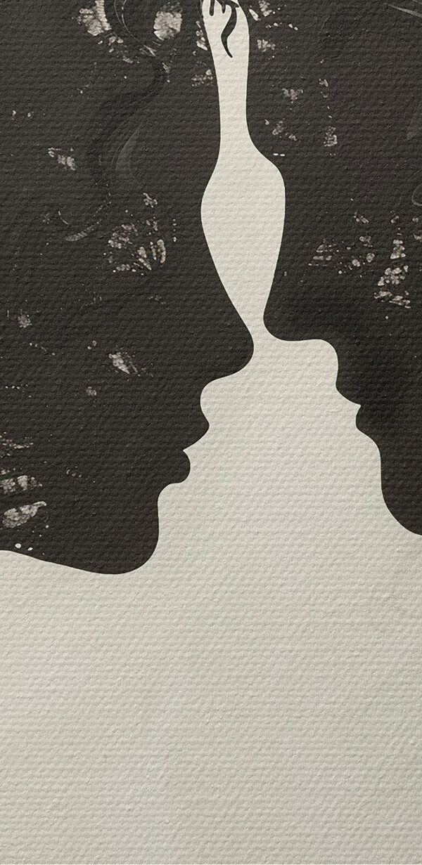 Man and woman face to face Man and woman face to face