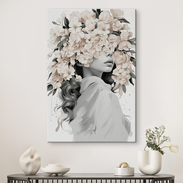 Quadri Donna con dei fiori tra i capelli