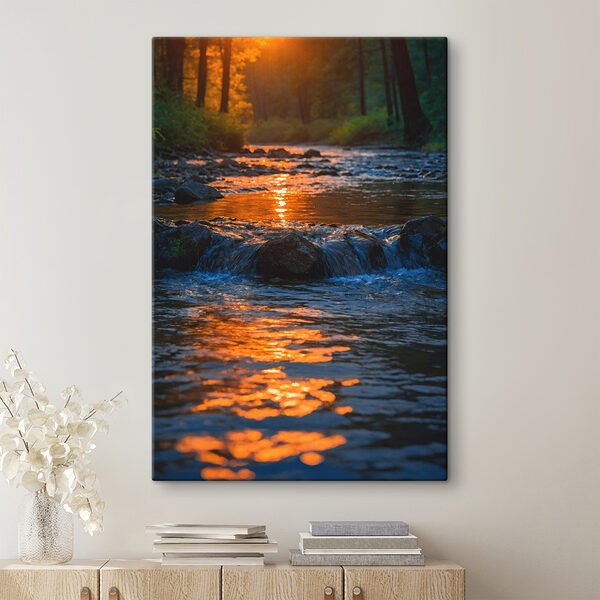 Quadri Fiume con rocce e alberi sullo sfondo (COD: s40876) Quadri Quadri Fiume con rocce e alberi sullo sfondo (COD: s40876)