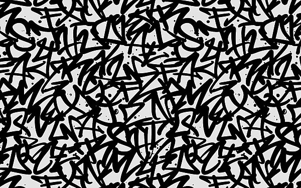 Motivo in bianco e nero con lettere Motivo in bianco e nero con lettere