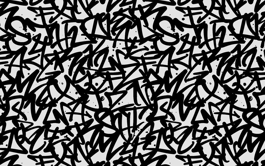 Motivo in bianco e nero con lettere Motivo in bianco e nero con lettere