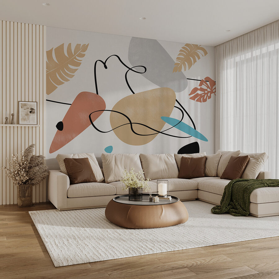 Arte colorata con foglie