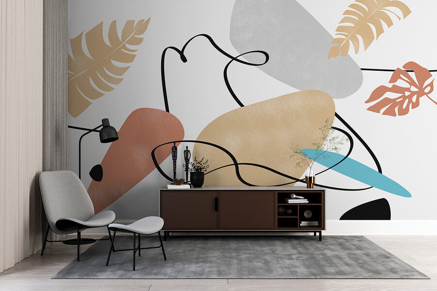 Arte colorata con foglie