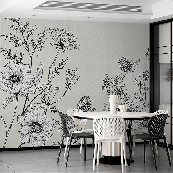 Disegno di fiori e foglie Disegno di fiori e foglie