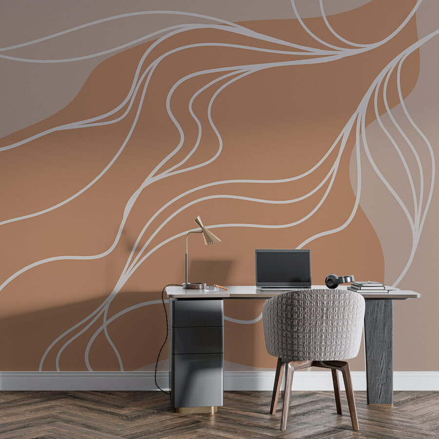 Sfondo marrone e bianco con linee bianche
