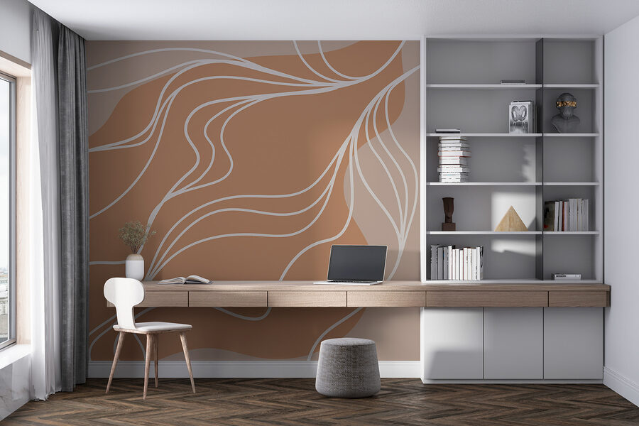 Sfondo marrone e bianco con linee bianche