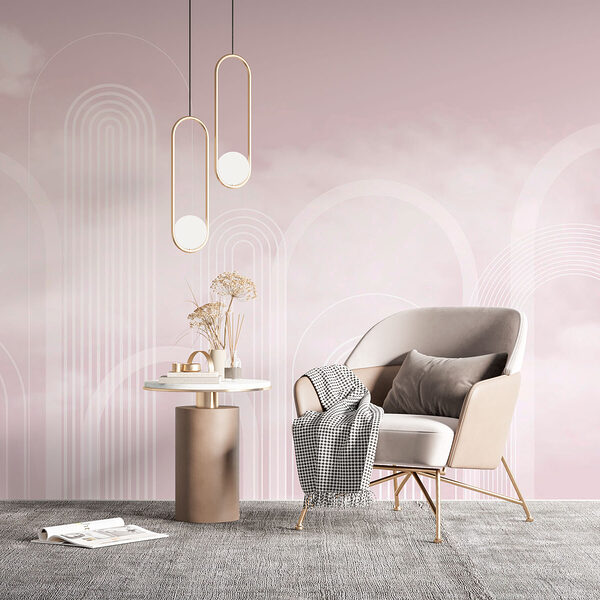 Linee bianche su sfondo rosa Linee bianche su sfondo rosa