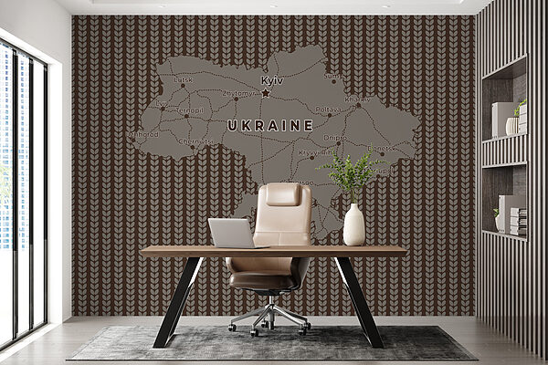 Mappa dell'Ucraina con linee e città Mappa dell'Ucraina con linee e città