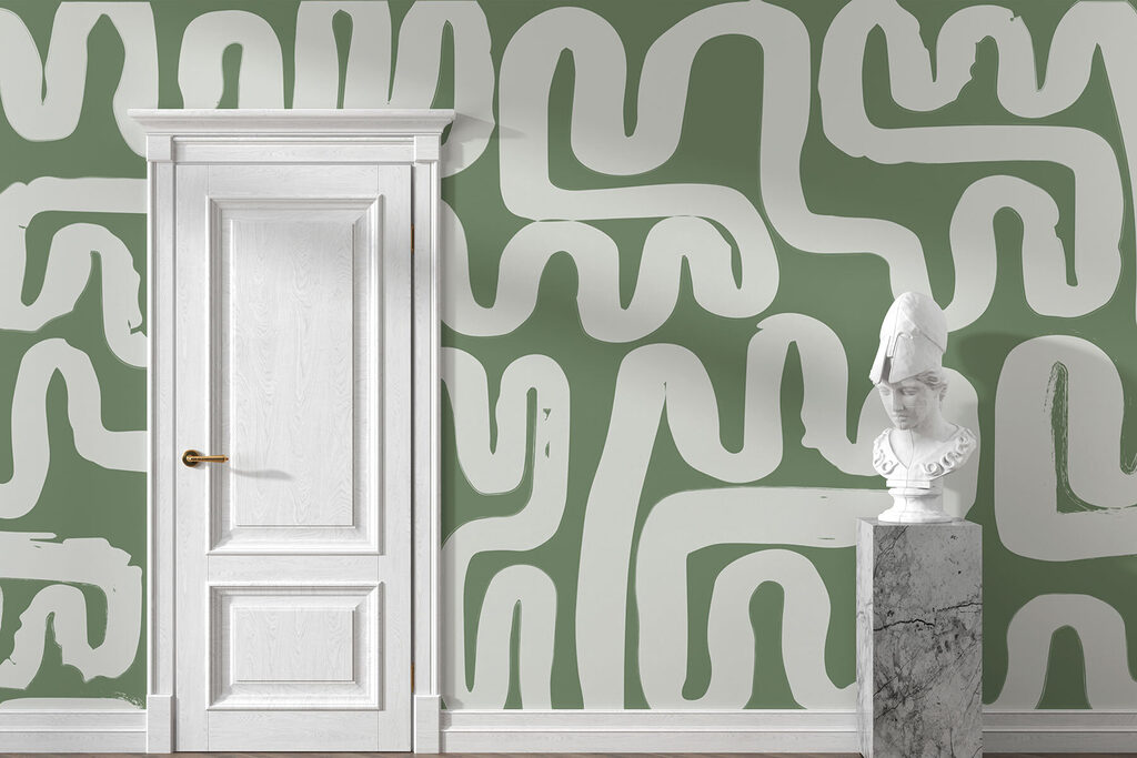 Maze with white lines