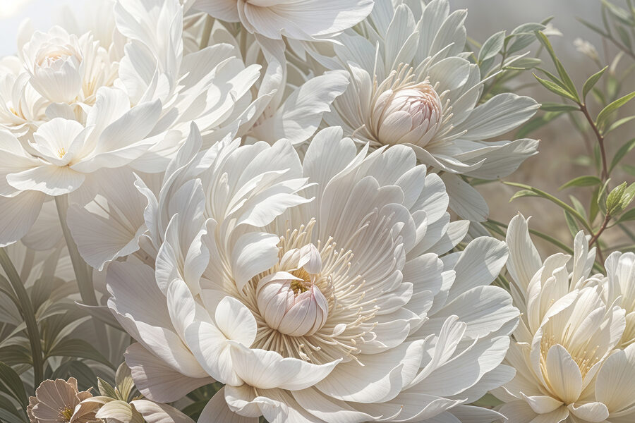 Primo piano di fiori bianchi