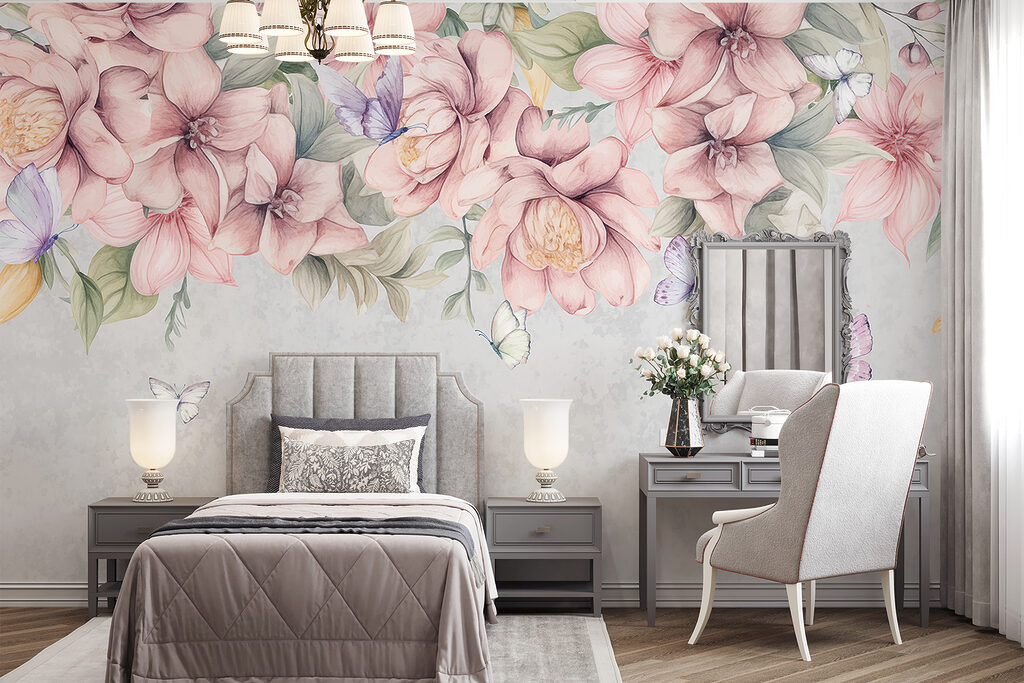 Close up of flowers and butterflies Close up of flowers and butterflies