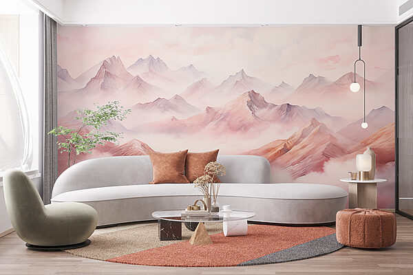 Pittura di montagne e nuvole Pittura di montagne e nuvole