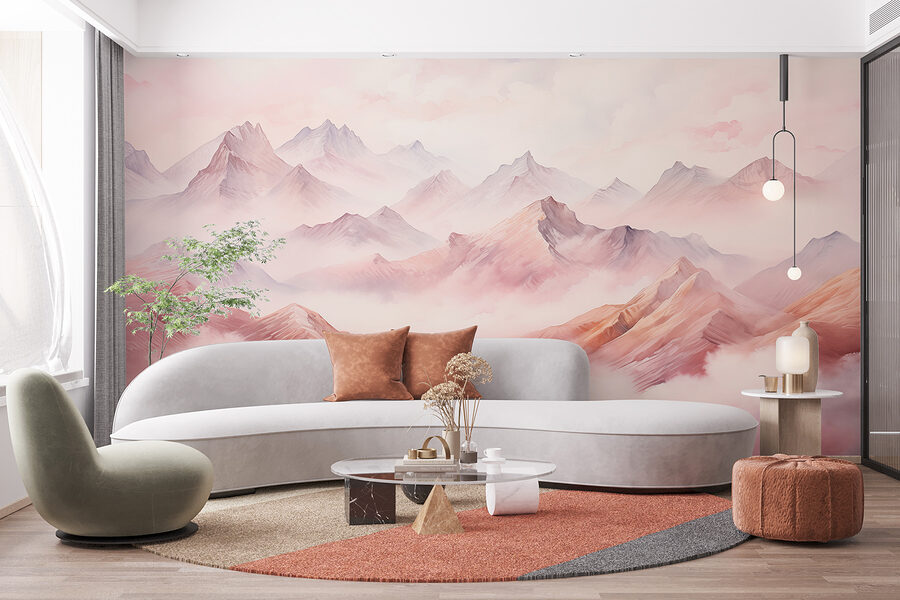 Pittura di montagne e nuvole Pittura di montagne e nuvole