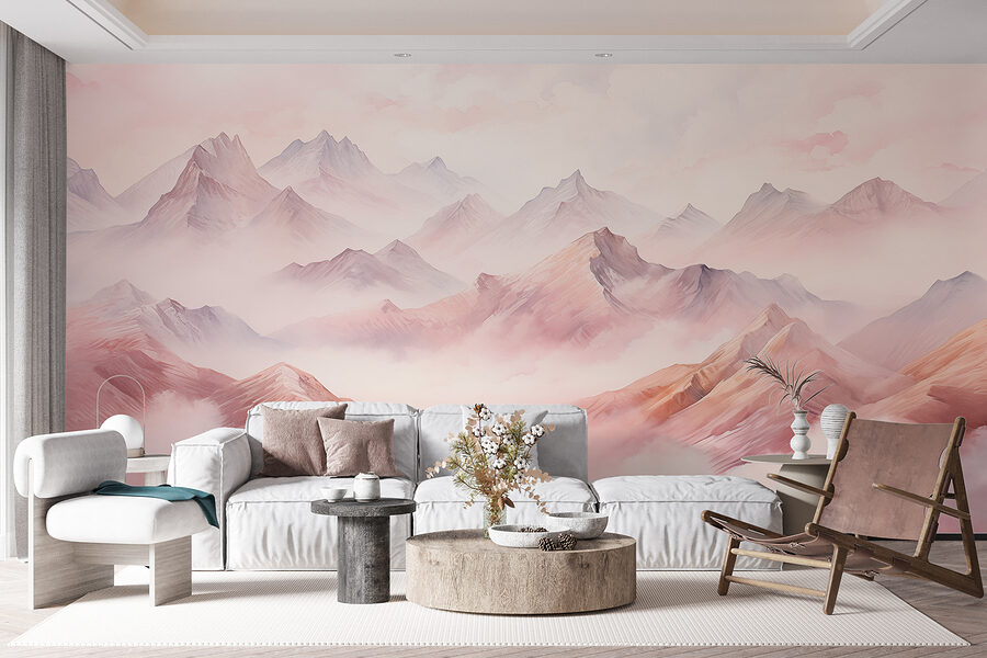 Pittura di montagne e nuvole Pittura di montagne e nuvole