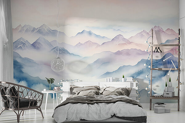 Pittura di montagne e nuvole Pittura di montagne e nuvole
