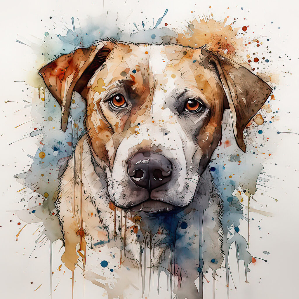 Painting of a dog