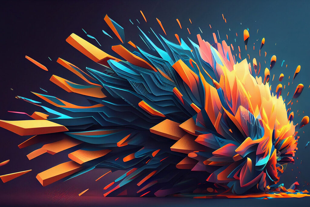 Colorful explosion of triangles Colorful explosion of triangles