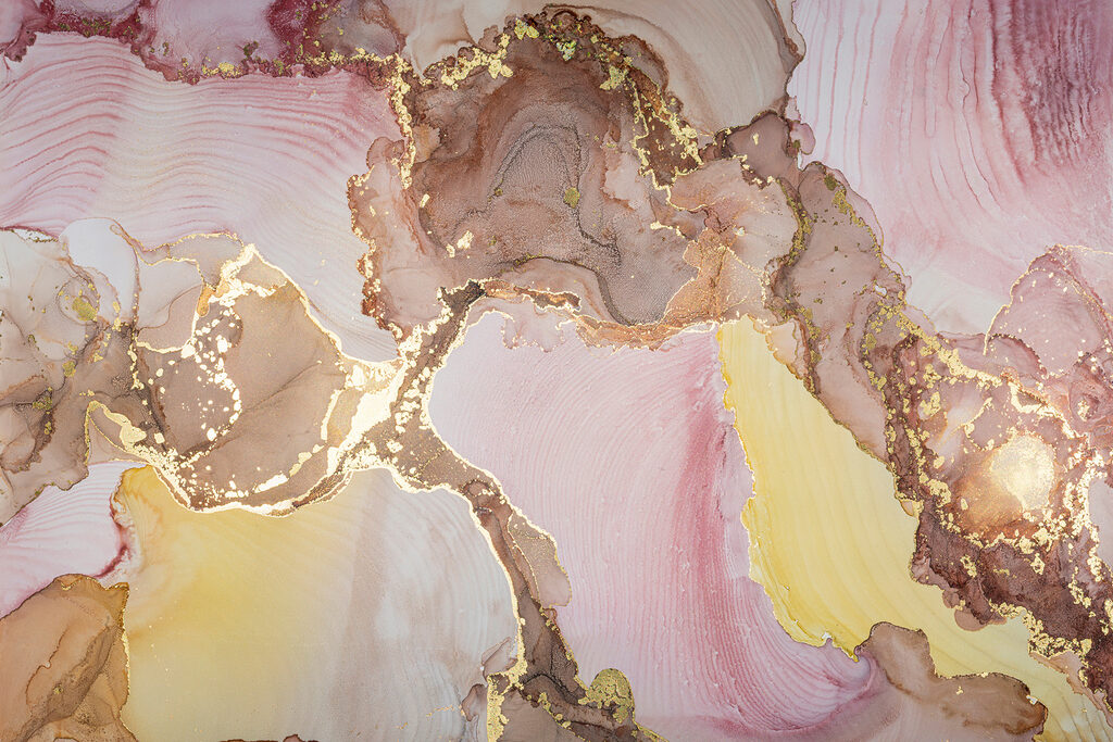 Close up of a painting
