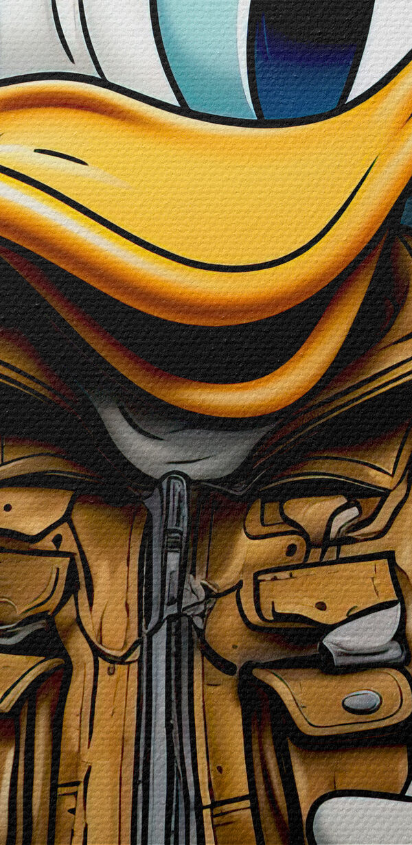Cartoon duck wearing a jacket and holding a bunch of money Cartoon duck wearing a jacket and holding a bunch of money