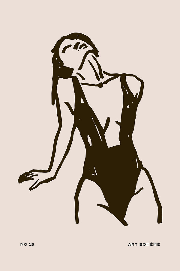 Drawing of a woman in a swimsuit Drawing of a woman in a swimsuit