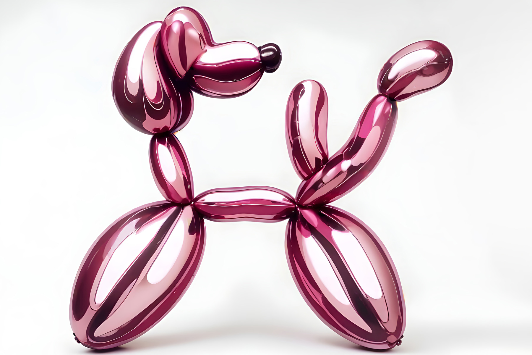 Balloon dog made of pink balloons Balloon dog made of pink balloons