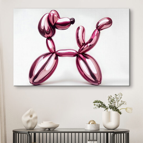 Quadri Cane fatto di palloncini rosa (COD: s39393) Quadri Quadri Cane fatto di palloncini rosa (COD: s39393)