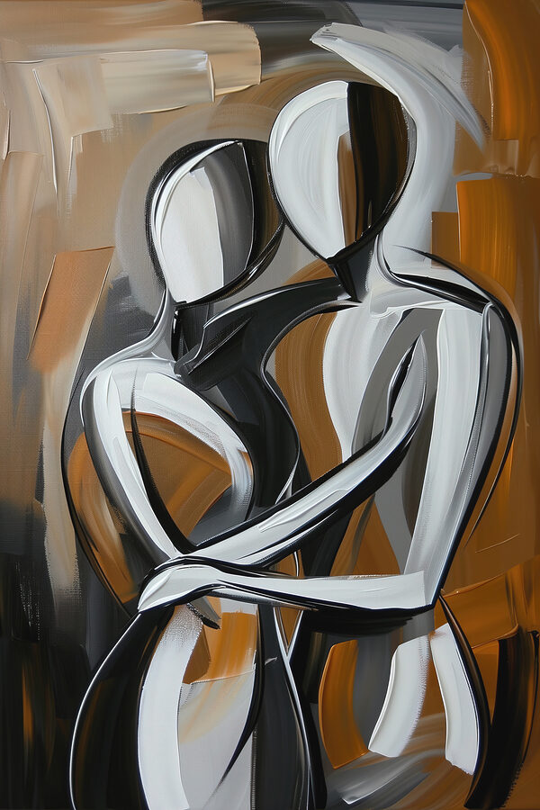 Painting of two people