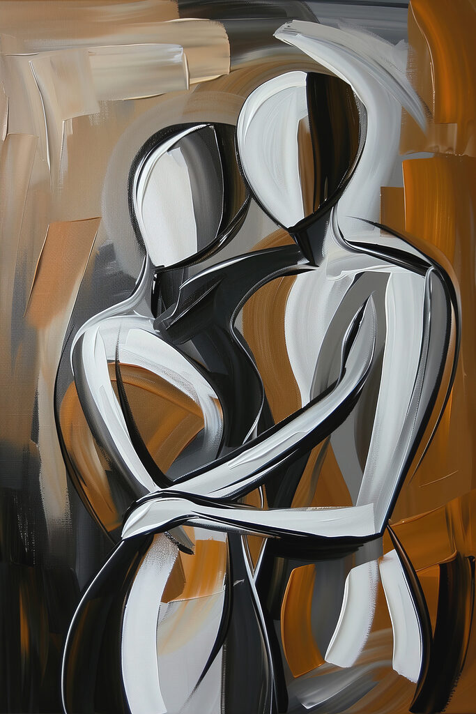 Painting of two people
