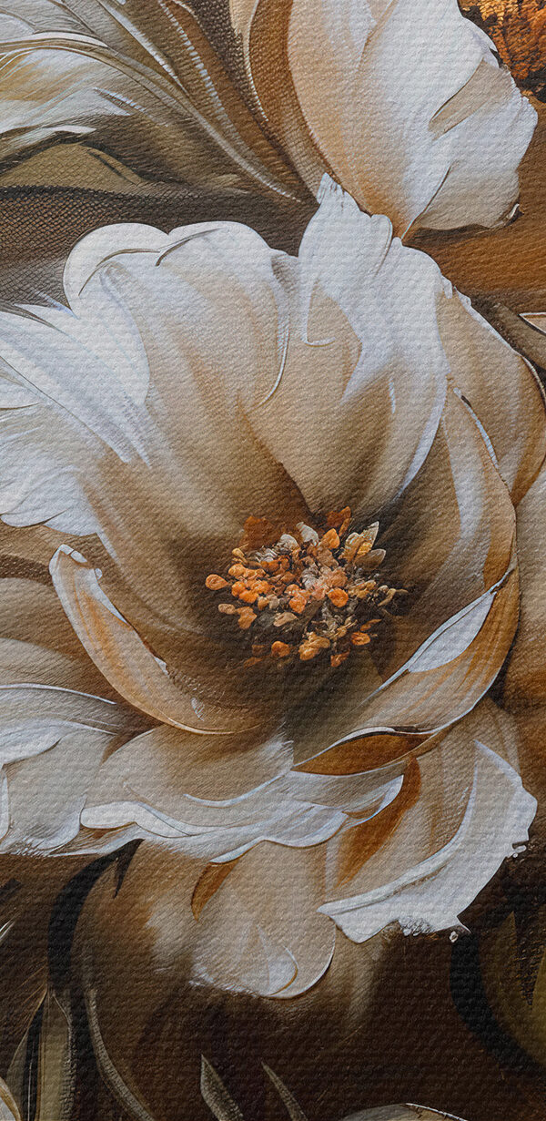 Painting of flowers and leaves