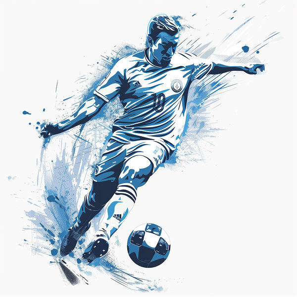 Man kicking a football ball Man kicking a football ball