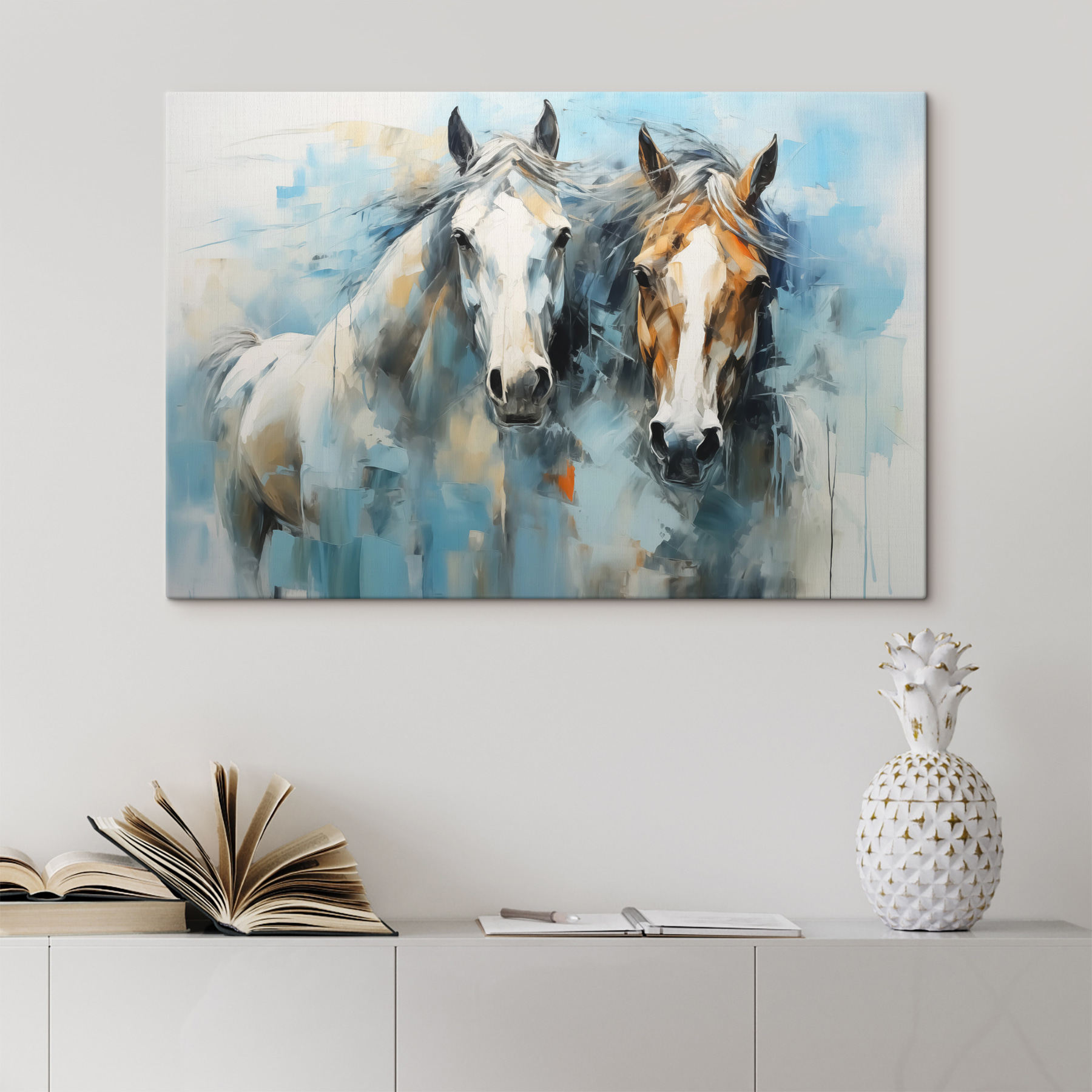 Painting of two horses