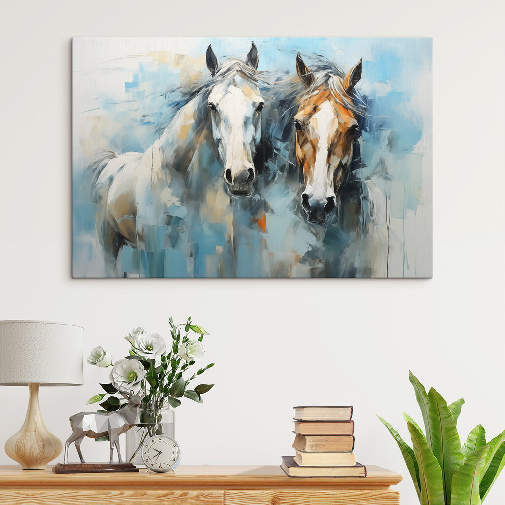Painting of two horses