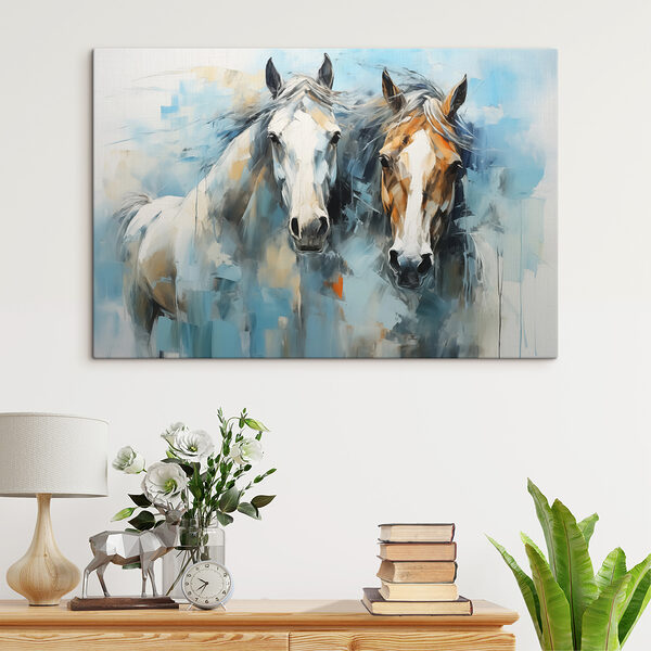 Painting of two horses