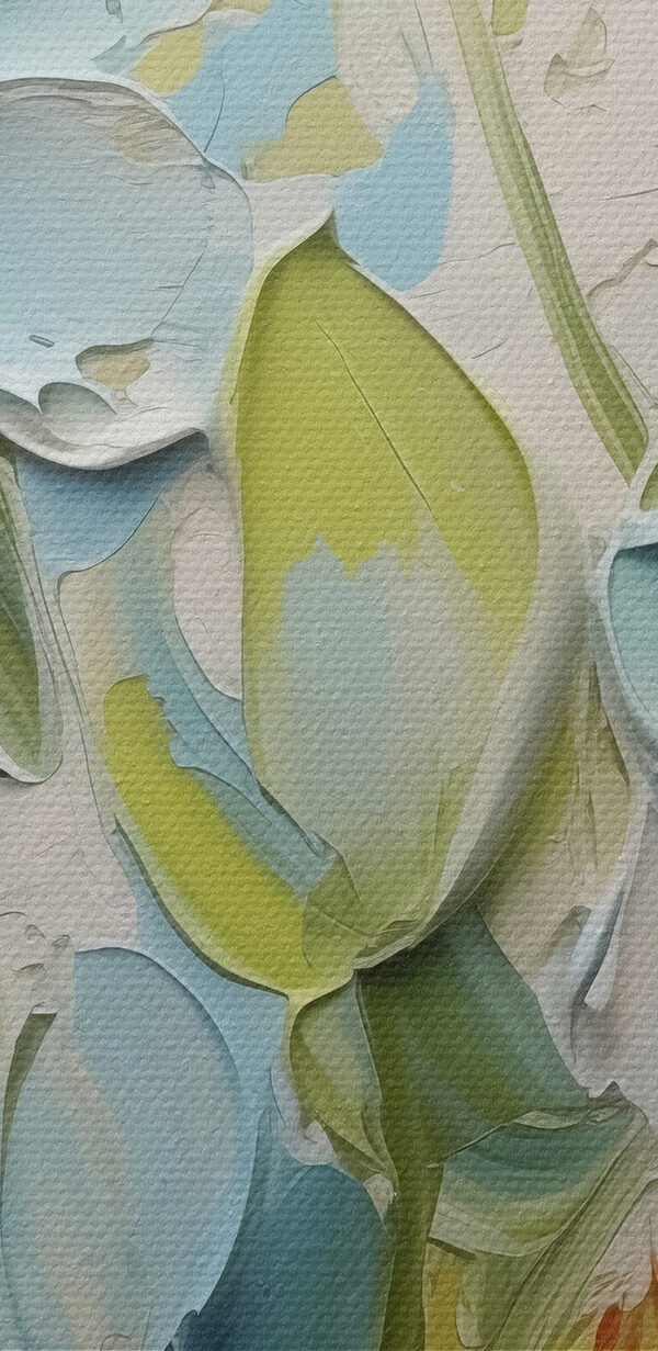 Painting of flowers on a wall Painting of flowers on a wall