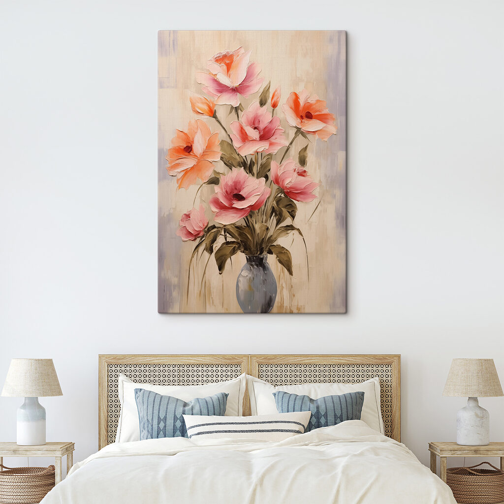 Painting of flowers in a vase Painting of flowers in a vase