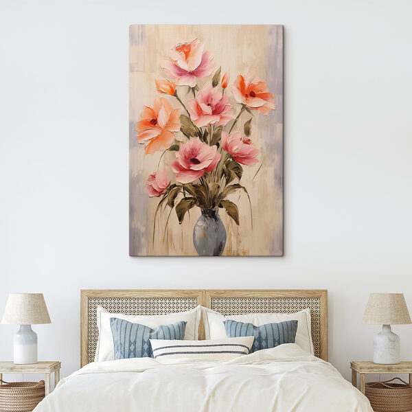Painting of flowers in a vase Painting of flowers in a vase