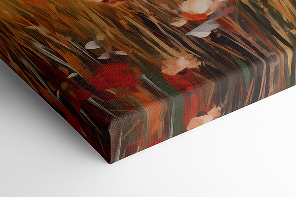 Painting of flowers in a field