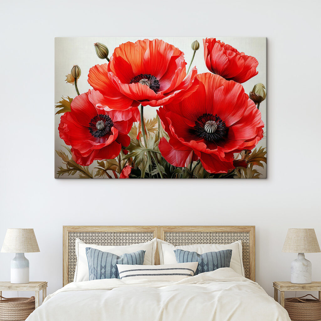 Group of red flowers