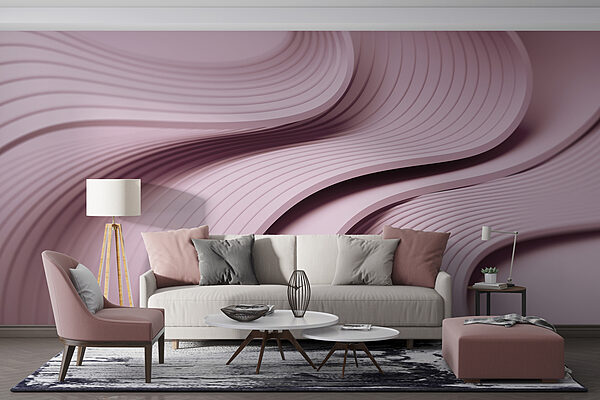 Linee ondulate bianche e rosa Linee ondulate bianche e rosa