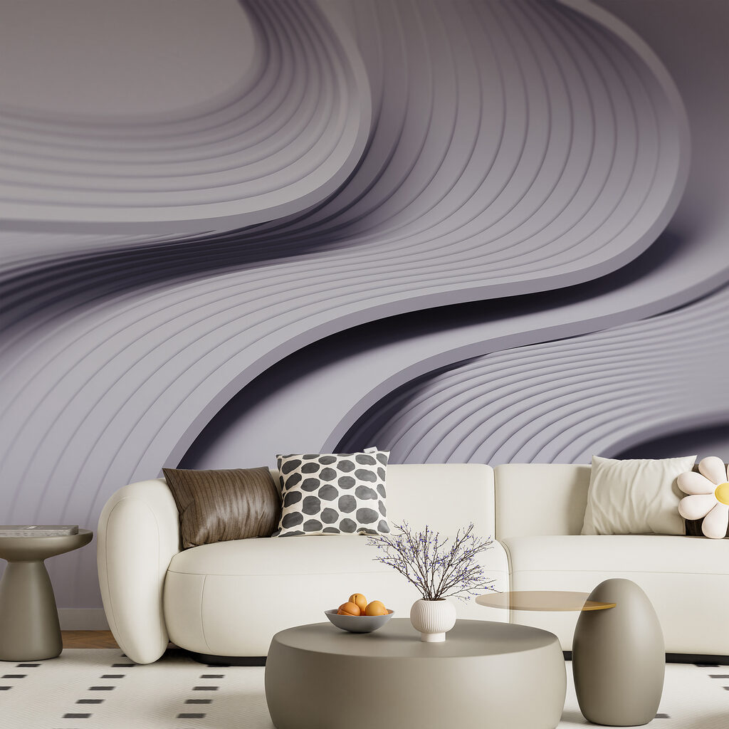 White and grey wavy lines White and grey wavy lines