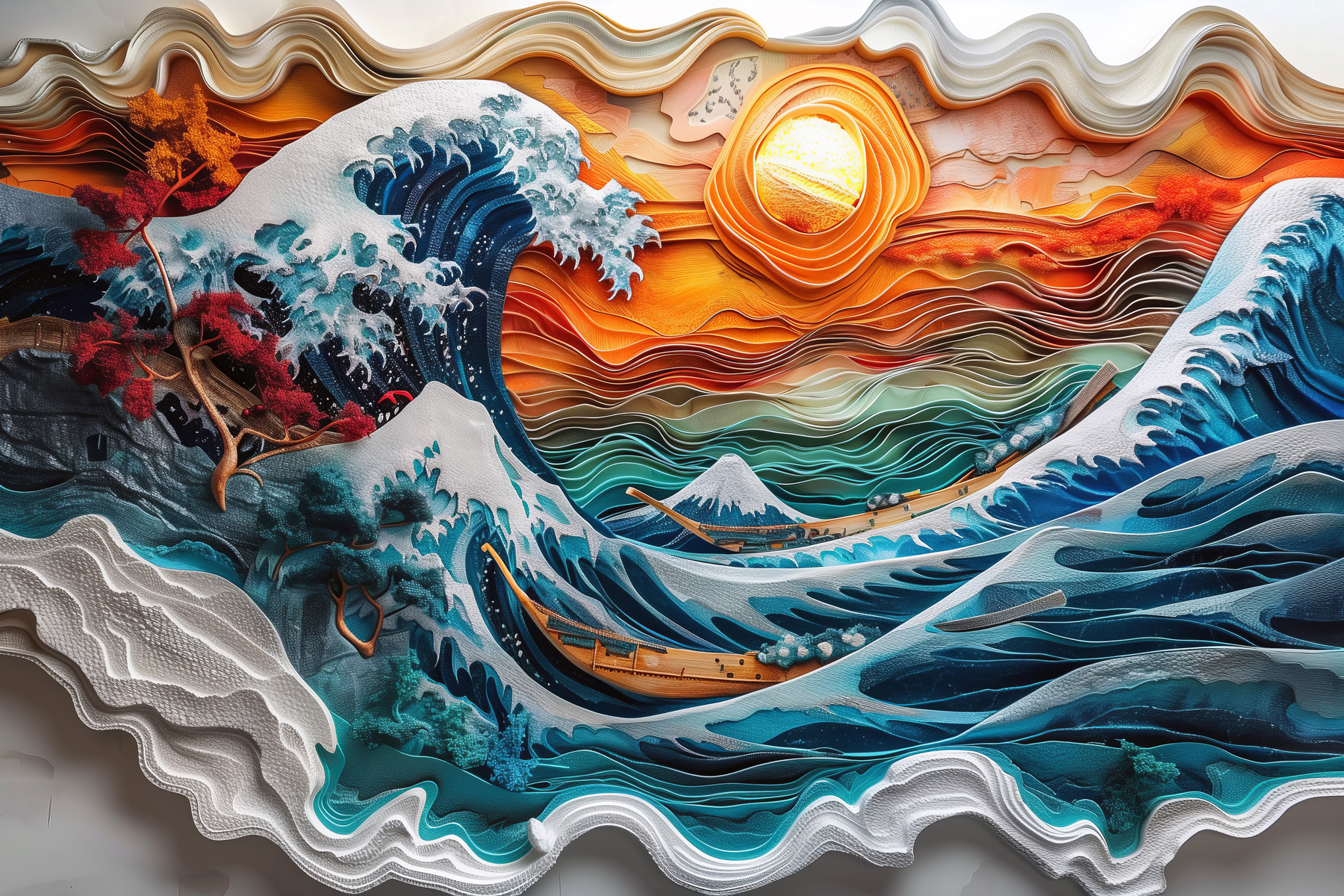 Painting of a wave Painting of a wave