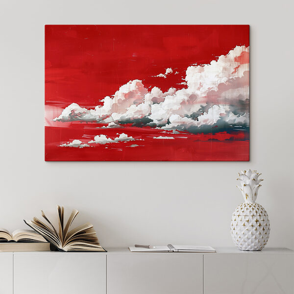 Red sky with clouds Red sky with clouds